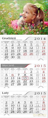 Kalendarz 2015 Trójdzielny dziewczynka GM729 [KALENDARZ]