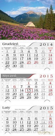 Kalendarz 2015 Trójdzielny Polana Chochołowska [KALENDARZ]