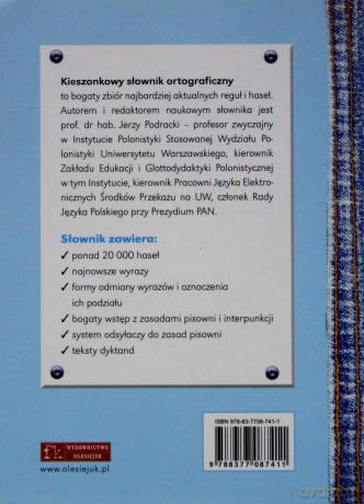 Kieszonkowy słownik ortograficzny [KSIĄŻKA]