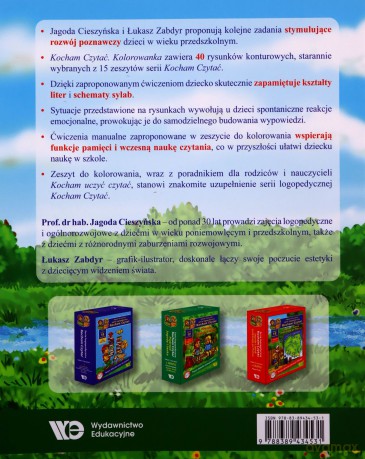 Kocham czytać kolorowanka [KSIĄŻKA]
