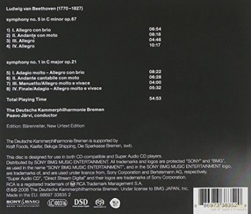 Paavo Järvi: Beethoven: Symphonies Nos. 5 & 1 [SACD]