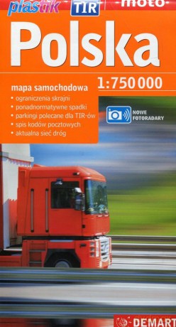 Mapa sam. POLSKA TIR 1:750 000 Plastik