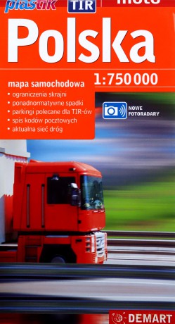 Mapa sam. POLSKA TIR 1:750 000 Plastik