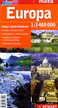Mapa samochodowa Europa Plastik