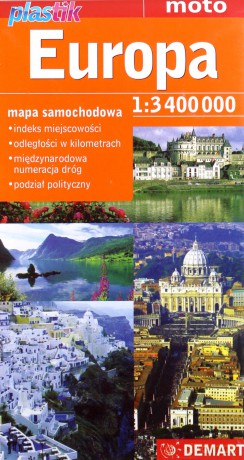 Mapa samochodowa Europa Plastik
