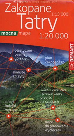 Mapa turystyczna Tatry i Zakopane