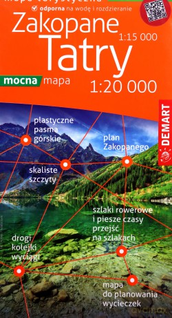 Mapa turystyczna Tatry i Zakopane