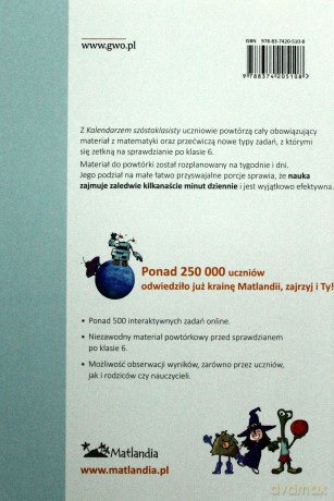 Matematyka - Kalendarz Szóstoklasisty [KSIĄŻKA]
