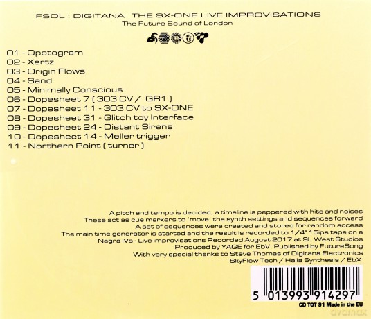 The Future Sound Of London: Fsol Digitana Sxone Improvisations [CD]