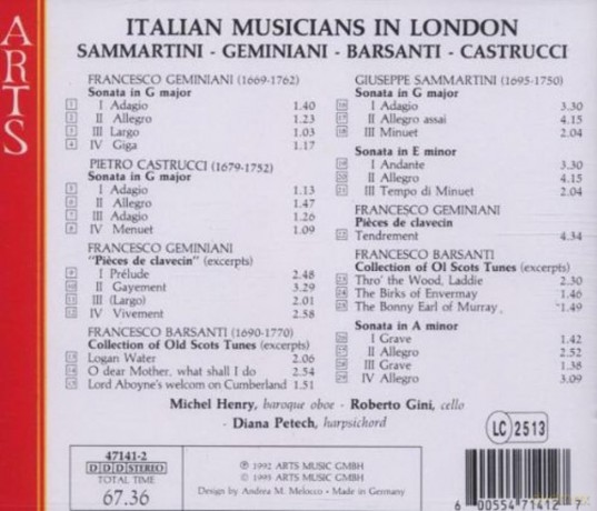 Gini Roberto Michel Henry-Italian Musicians In London: Gini Roberto Michel Henry-Italian Musicians In London [CD]