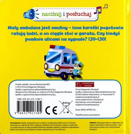 Naciśnij i posłuchaj. Mały ambulans [KSIĄŻKA]