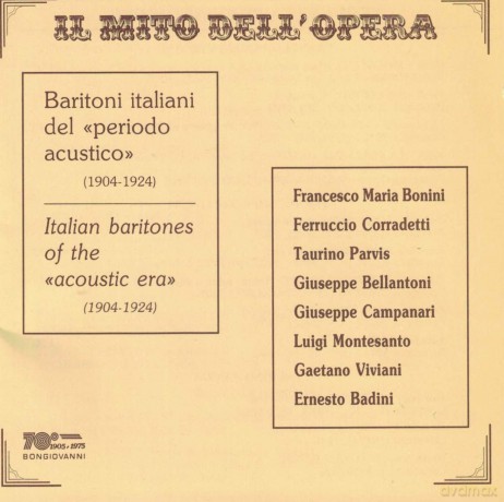 Bonini Francesco Maria Bellantoni Giu: Il Mito Dell Opera [CD]
