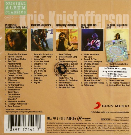 Kris Kristofferson: Original Album Classics [BOX] [5CD]
