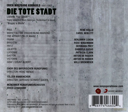 Erich Leinsdorf: Korngold: Die tote Stadt [2CD]