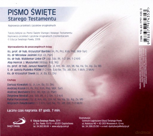 Pismo Święte Starego Testamentu [AUDIOBOOK] [CD-MP3]