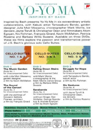 Yo-Yo Ma: Inspired by Bach - Bach: Cello Suites [3DVD]