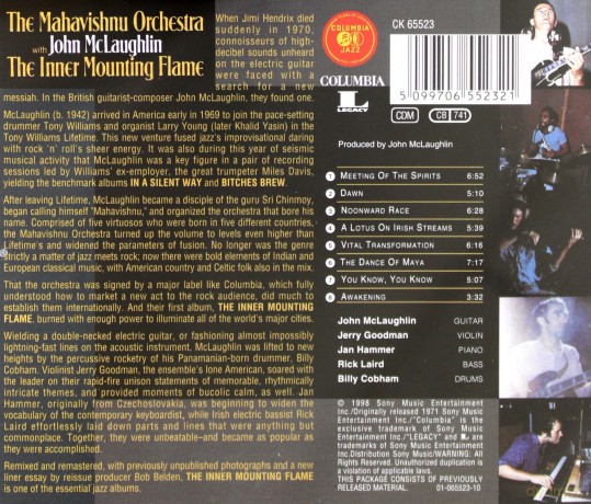 Mahavishnu Orchestra: The Inner Mounting Flame [CD]
