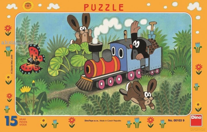 Puzzle 15 Krecik i lokomotywa [PUZZLE]