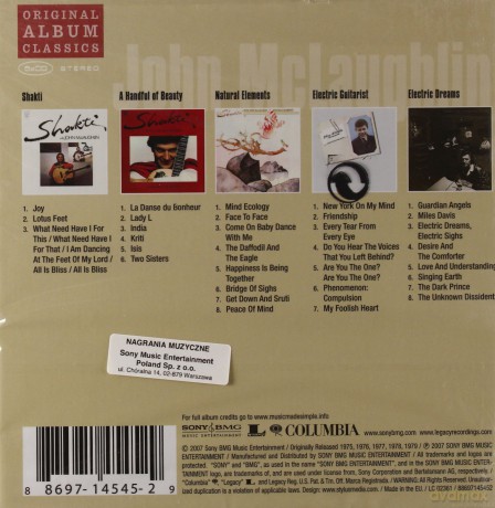 John McLaughlin: Original Album Classics [BOX] [5CD]