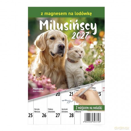 Kalendarz 2027 Milusińscy z magnesem [KALENDARZ]