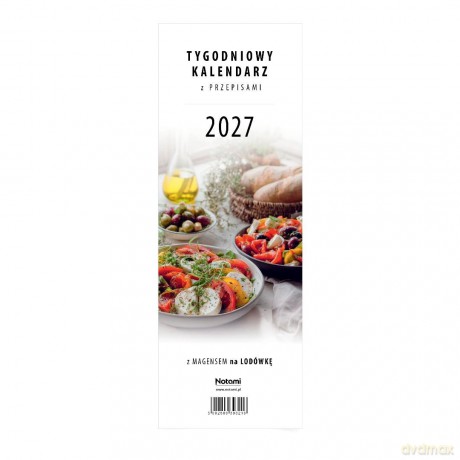 Kalendarz 2027 z Przepisami z Magnesem na lodówkę [KALENDARZ]