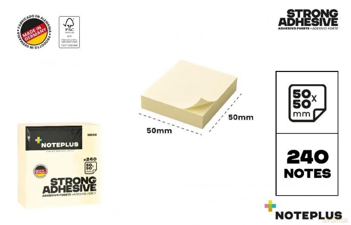 Karteczki samoprzylepne 50x50mm 240K żółte