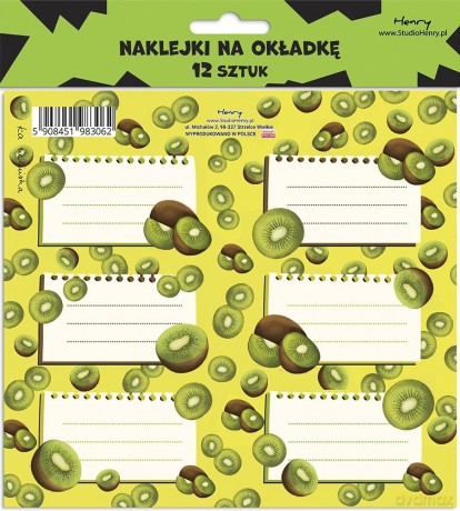 Naklejki na okładkę - Kiwi (12szt)