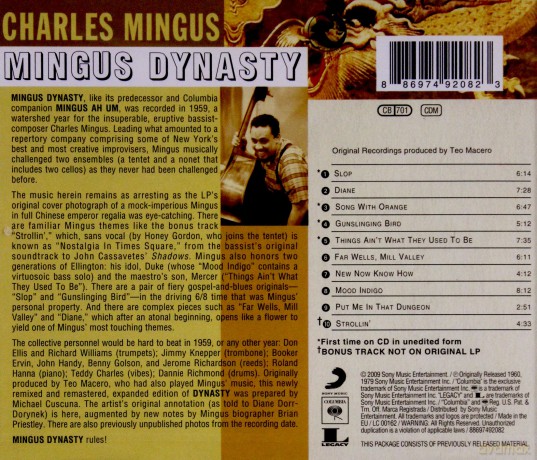 Charles Mingus: Mingus Dynasty [CD]