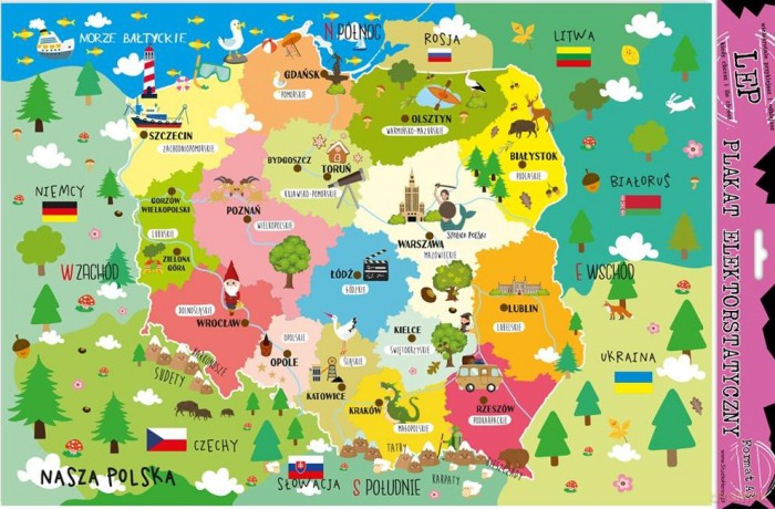 Plakat elektrostatyczny Polska edu