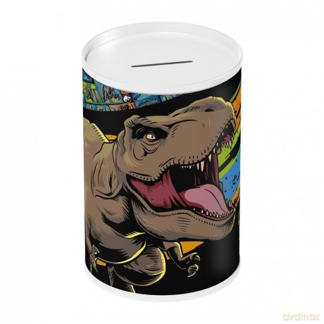 Skarbonka metalowa Jurassic 10x15 cm