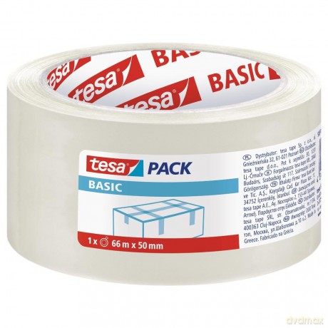 Taśma pakowa transparentna Basic 66m x 50mm