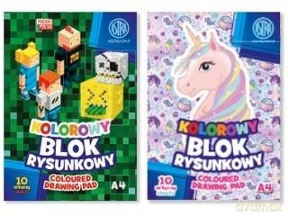 Blok rysunkowy kolorowy A4/10k 80g (10szt)