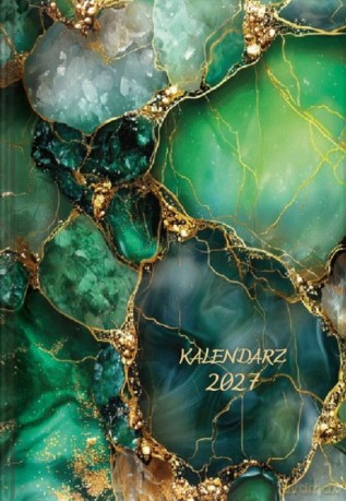 Kalendarz dzienny 2027 A5 marmur zielony [KALENDARZ]
