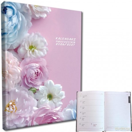 Kalendarz nauczyciela 2026/27 A5 tyg Kwiaty Pastel [KALENDARZ]