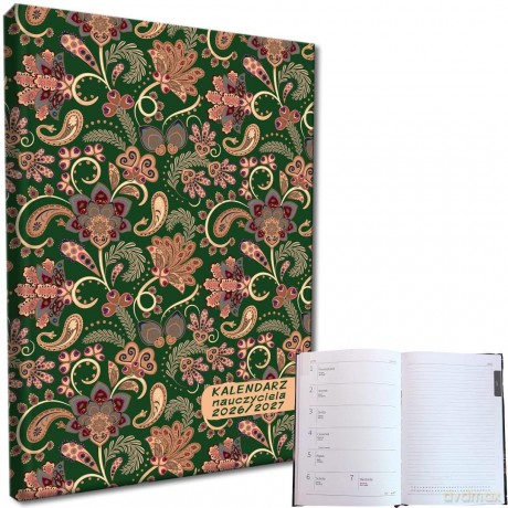 Kalendarz nauczyciela 2026/27 A5 tyg Paisley Green [KALENDARZ]
