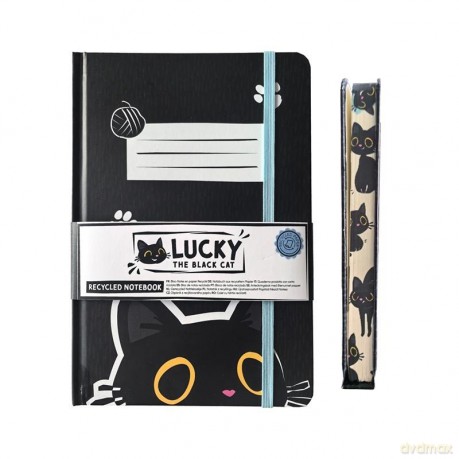 Notatnik A5 linia Lucky the Black Cat