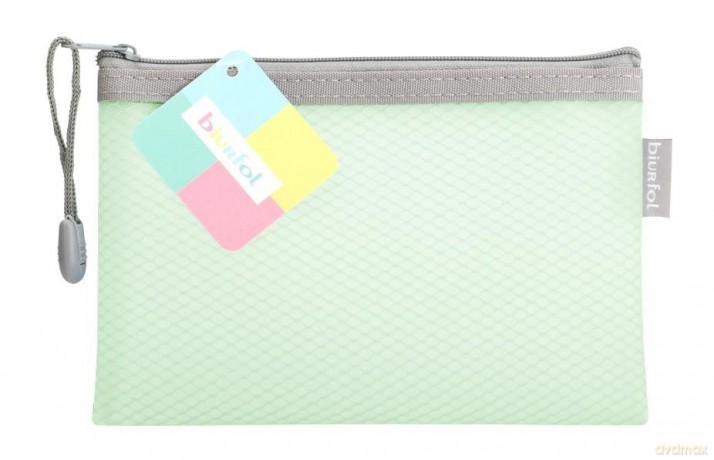 Saszetka na zamek A6 EVA pastel zielony