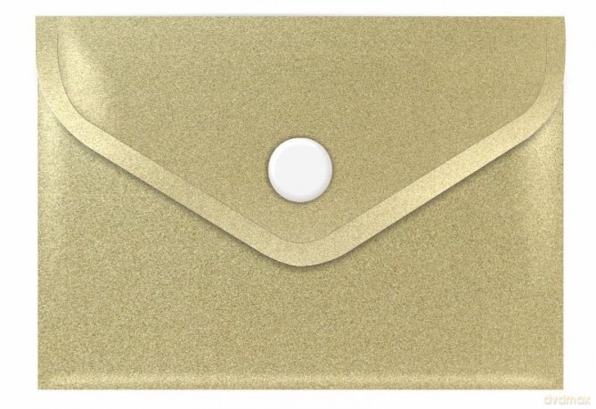 Teczka koperta A7 PP stardust gold