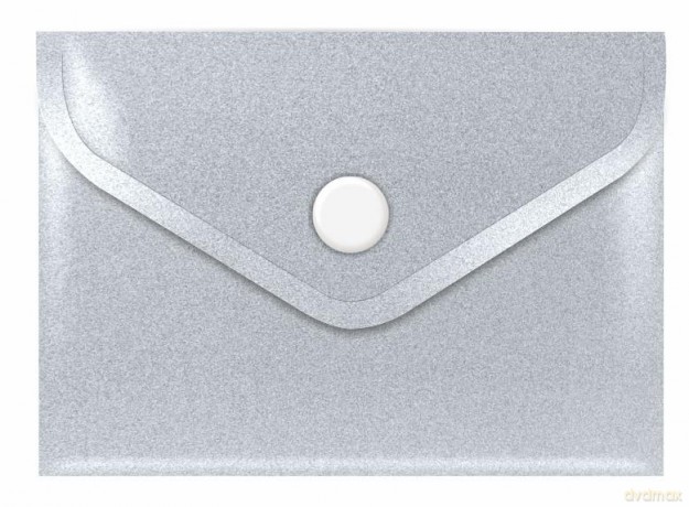 Teczka koperta A7 PP stardust silver