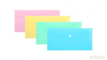 Teczka koperta DL PP pastel mix (10szt)