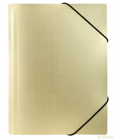 Teczka z gumką A4 PP stardust gold