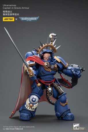 Warhammer 40k Action Figure 1/18 Ultramarines Captain in Gravis Armour 12 cm