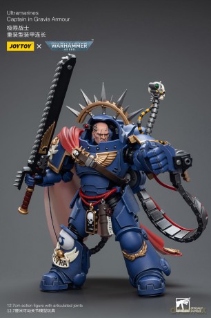 Warhammer 40k Action Figure 1/18 Ultramarines Captain in Gravis Armour 12 cm