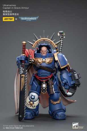 Warhammer 40k Action Figure 1/18 Ultramarines Captain in Gravis Armour 12 cm