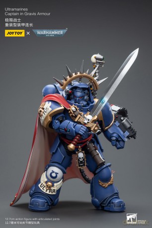 Warhammer 40k Action Figure 1/18 Ultramarines Captain in Gravis Armour 12 cm
