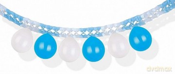 Girlanda balonowa niebiesko-biała 3m