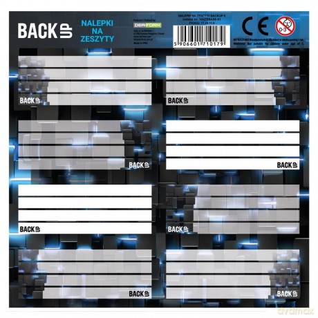 Nalepki na zeszyty Backup 8 a 58 (25szt)
