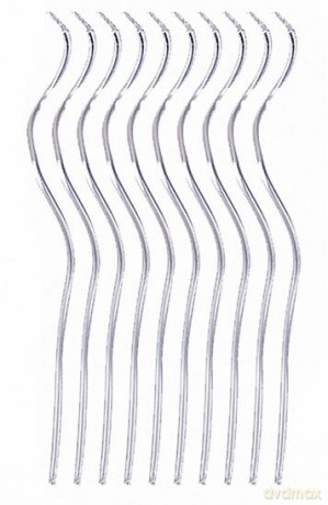 Świeczki spiralne srebrne 14cm 10szt