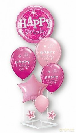 Zestaw balonów Happy Birthday 90cm 6 szt