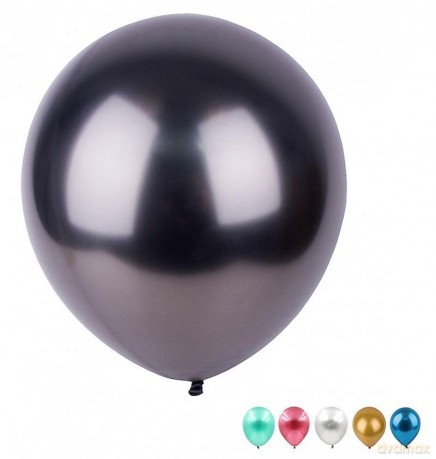 Zestaw balonów metaliczne 8szt mix - Zestaw balonów PARTY GO, 85cm, 7 szt., niebieskie
